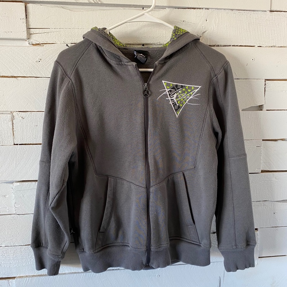 Jordan Flight Boys Zip Up Hoodie Jacket Size L